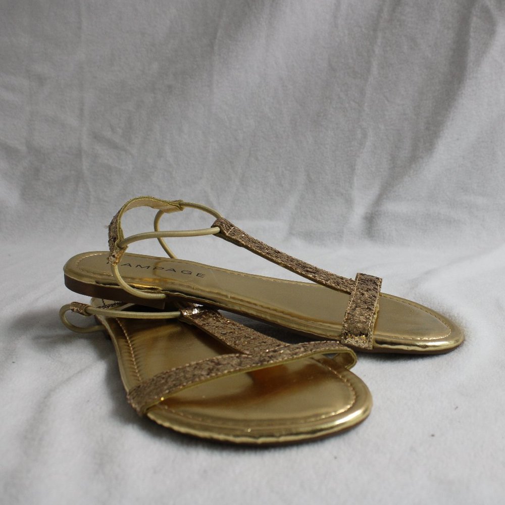 Rampage Gold Flats size 6  1/2